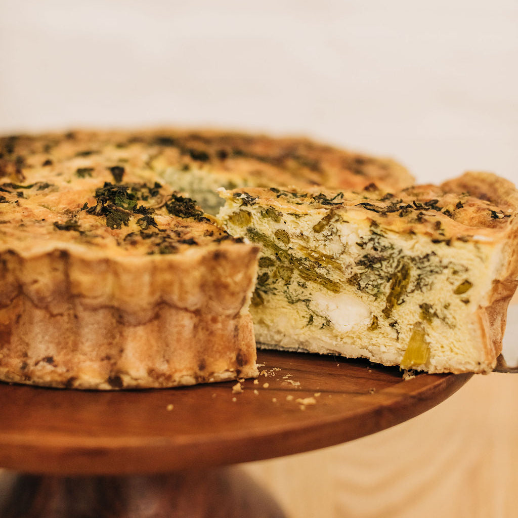 GF Asparagus, Cauliflower, & Feta Quiche