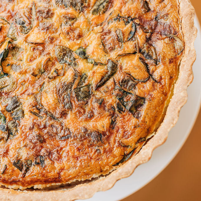 GF Spinach & Mock Sausage Quiche