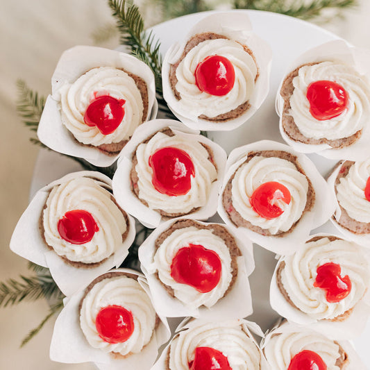 Gluten-Free Black Forest Cheesecake Bites
