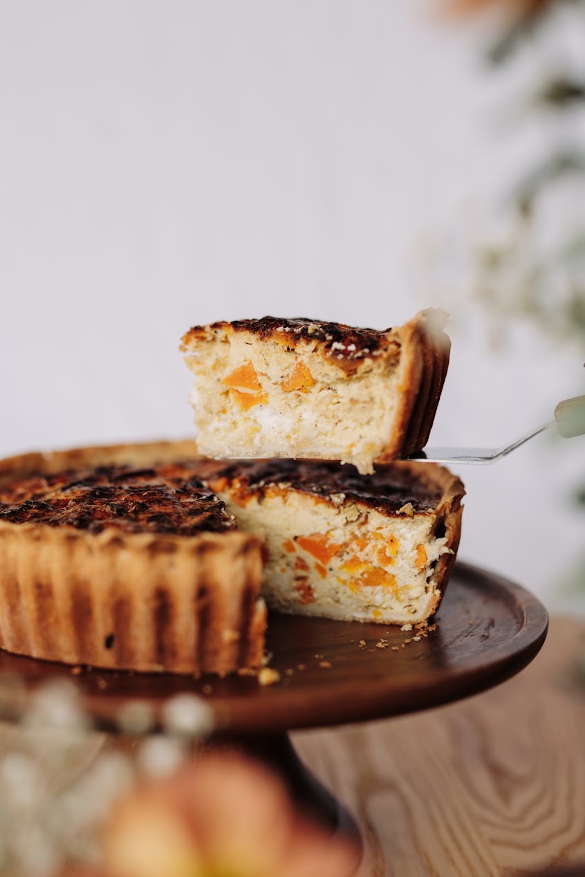 Butternut Goat Cheese Quiche