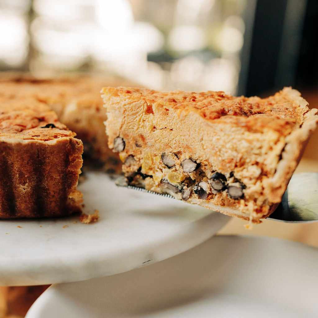 GF Soy Chorizo & Black Bean Quiche